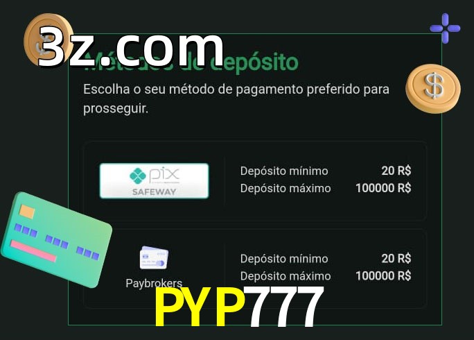 O cassino PYP777bet oferece uma grande variedade de métodos de pagamento